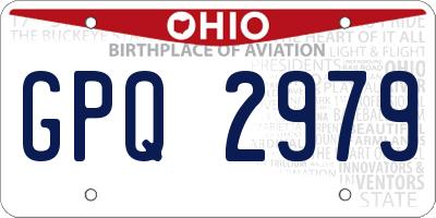 OH license plate GPQ2979