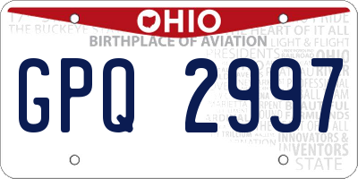 OH license plate GPQ2997