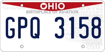 OH license plate GPQ3158