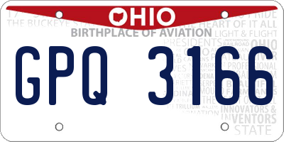 OH license plate GPQ3166