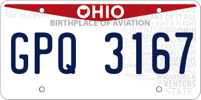 OH license plate GPQ3167