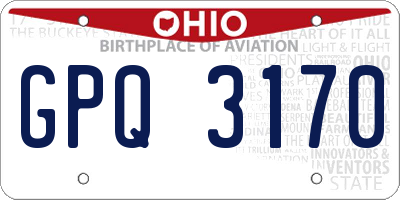 OH license plate GPQ3170