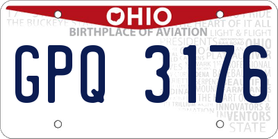 OH license plate GPQ3176