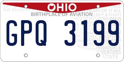 OH license plate GPQ3199