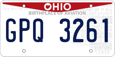 OH license plate GPQ3261