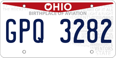 OH license plate GPQ3282