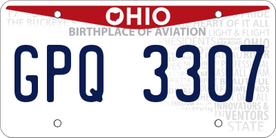 OH license plate GPQ3307