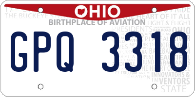 OH license plate GPQ3318