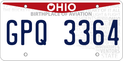 OH license plate GPQ3364