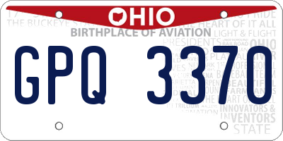 OH license plate GPQ3370