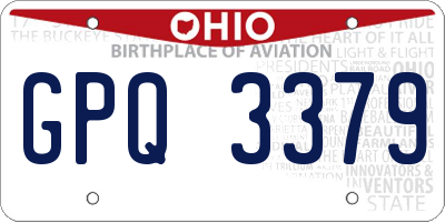 OH license plate GPQ3379