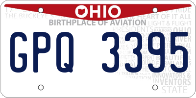 OH license plate GPQ3395
