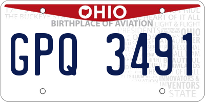 OH license plate GPQ3491