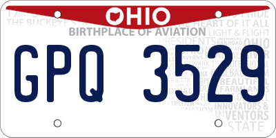 OH license plate GPQ3529