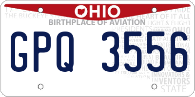 OH license plate GPQ3556