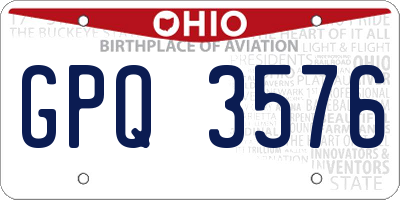 OH license plate GPQ3576