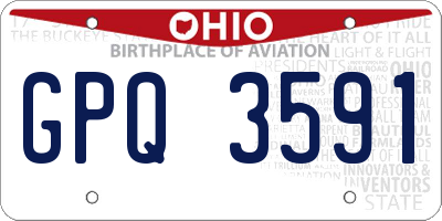 OH license plate GPQ3591