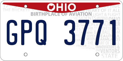 OH license plate GPQ3771