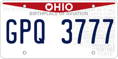 OH license plate GPQ3777