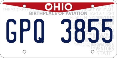 OH license plate GPQ3855