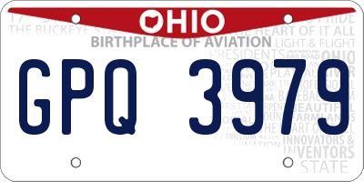 OH license plate GPQ3979