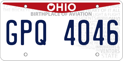 OH license plate GPQ4046