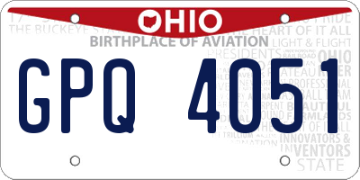OH license plate GPQ4051