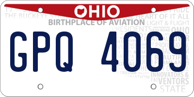 OH license plate GPQ4069