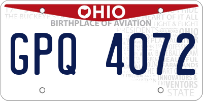 OH license plate GPQ4072