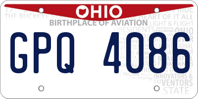 OH license plate GPQ4086
