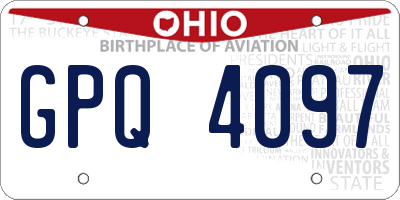 OH license plate GPQ4097