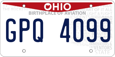 OH license plate GPQ4099