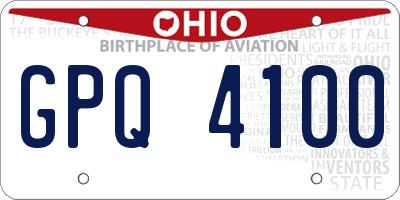 OH license plate GPQ4100