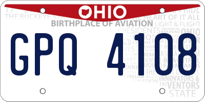 OH license plate GPQ4108