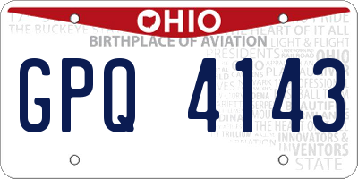 OH license plate GPQ4143