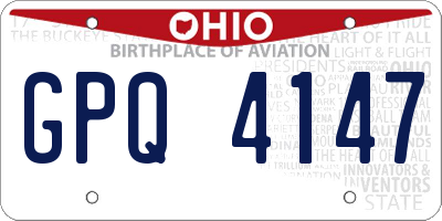 OH license plate GPQ4147