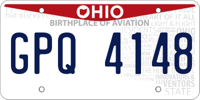 OH license plate GPQ4148