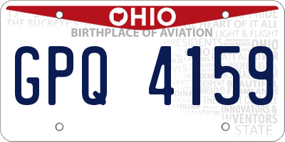 OH license plate GPQ4159