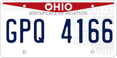 OH license plate GPQ4166