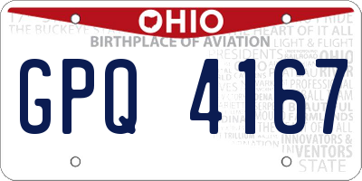 OH license plate GPQ4167