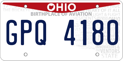 OH license plate GPQ4180