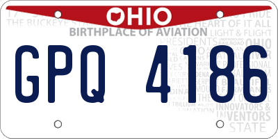 OH license plate GPQ4186