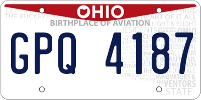 OH license plate GPQ4187