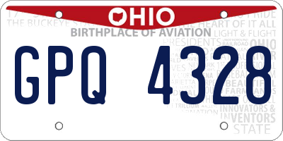 OH license plate GPQ4328