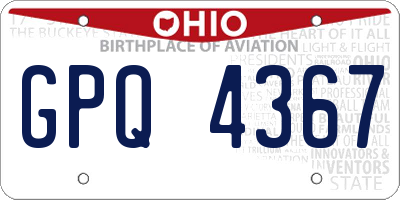 OH license plate GPQ4367