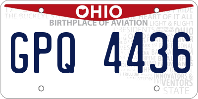 OH license plate GPQ4436