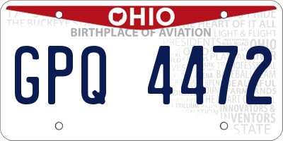 OH license plate GPQ4472