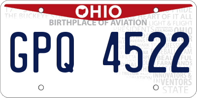 OH license plate GPQ4522