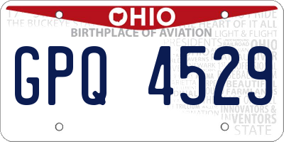 OH license plate GPQ4529