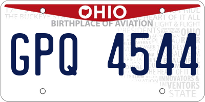 OH license plate GPQ4544